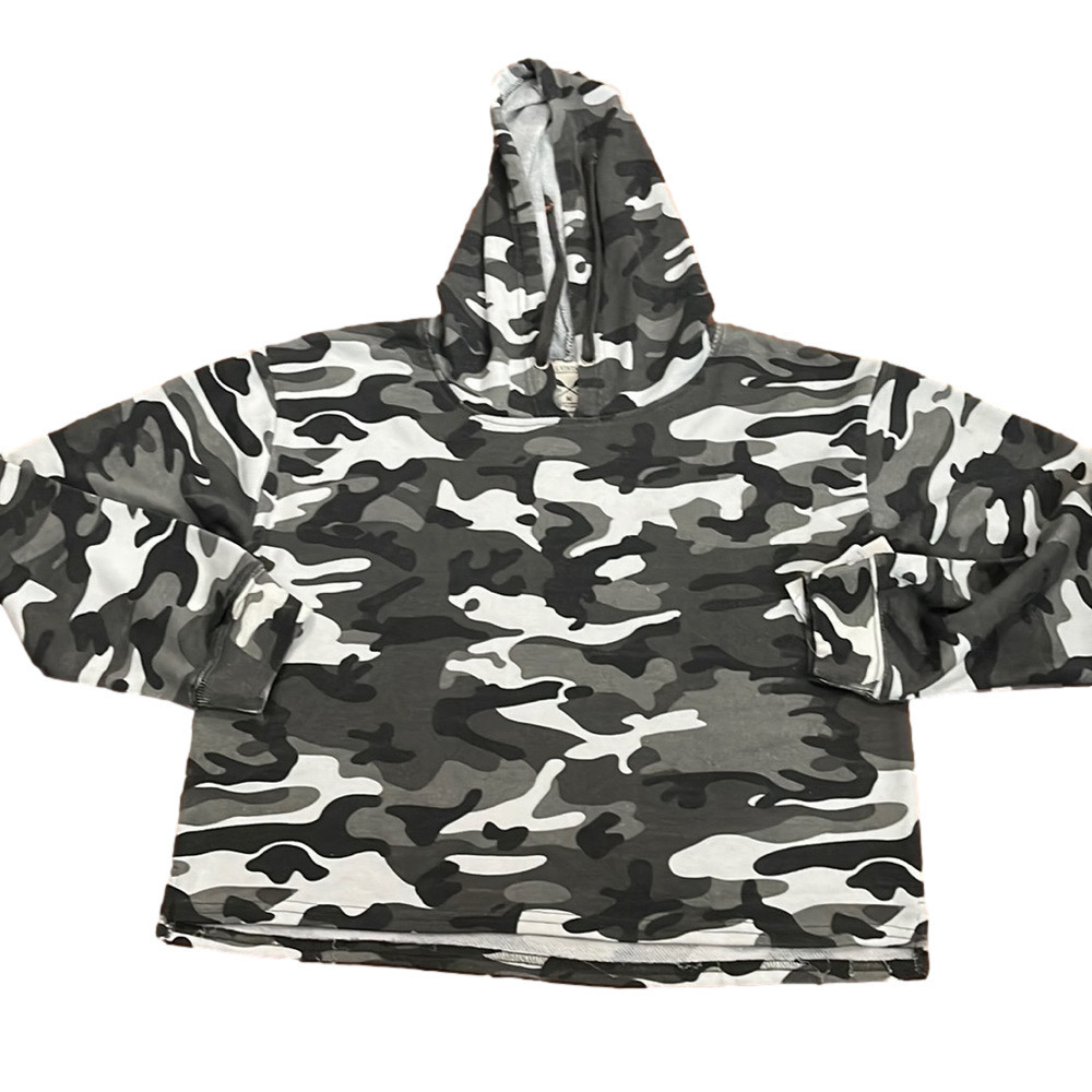 NWT US Vintage dark camo cropped hoodie M